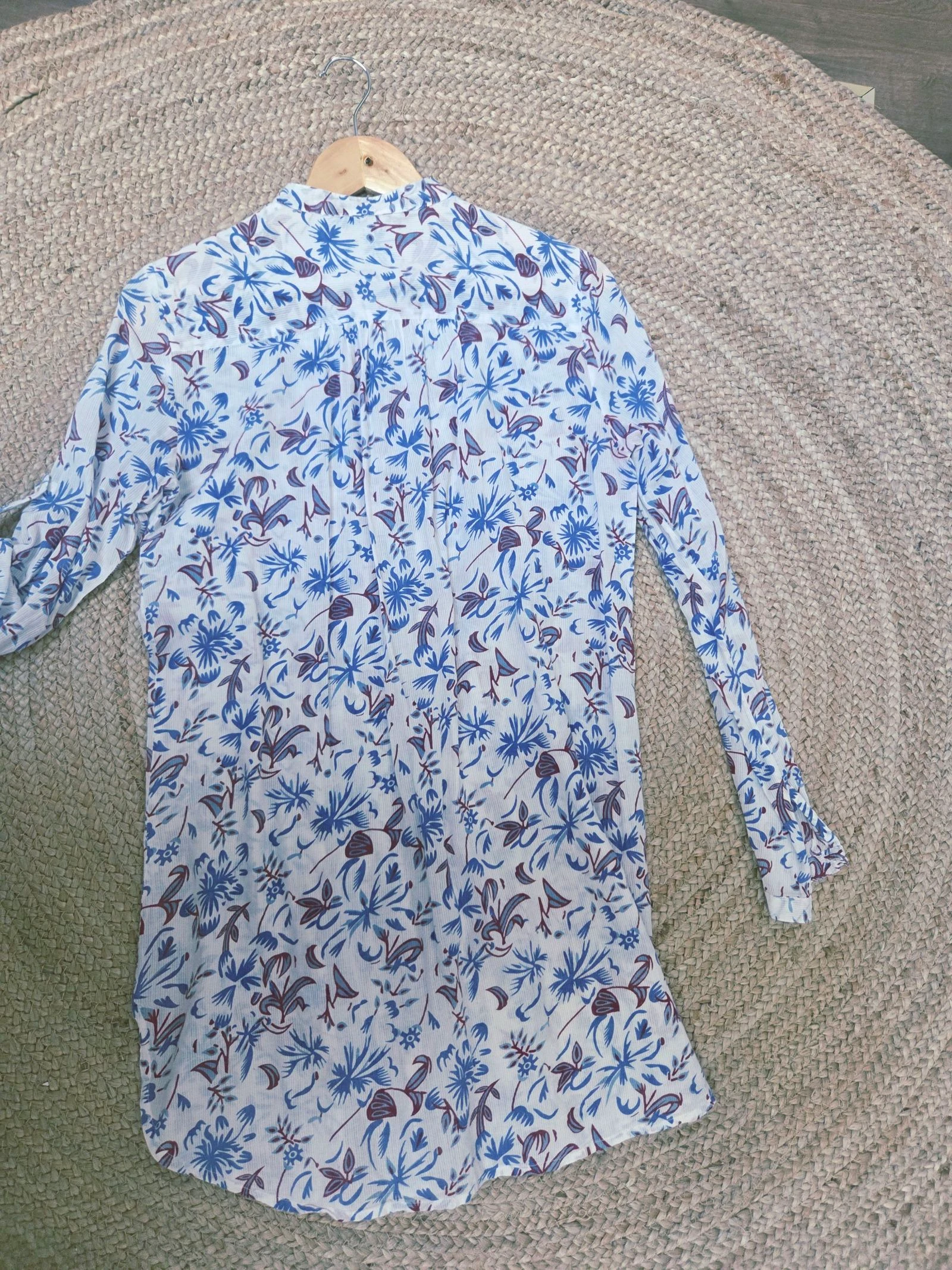 Vestido camisero de playa fino con estampado floral Zara – talla S – photo 5